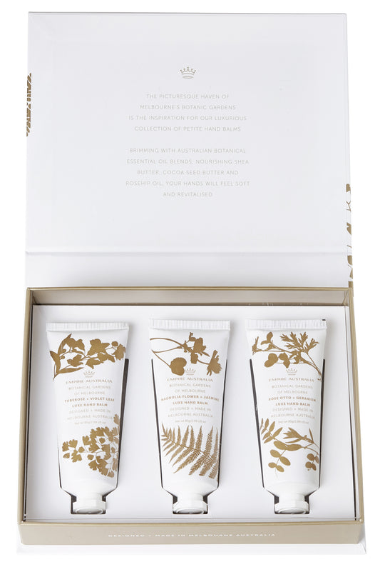 Hand Balm Gift Boxed Trio "Botanical Gardens" 85g