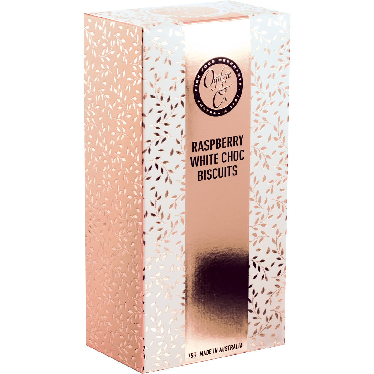 Ogilvie & Co - Raspberry & White Choc Biscuits 75g