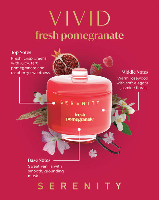 Serenity Vivid Fresh Pomegranate Candle 230g