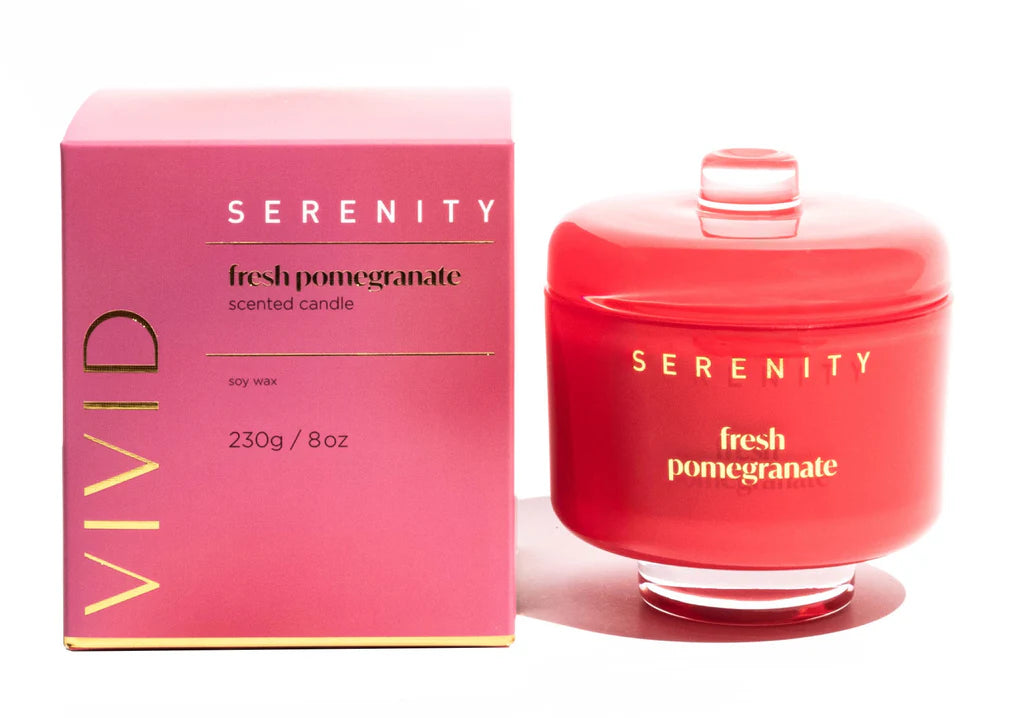 Serenity Vivid Fresh Pomegranate Candle 230g
