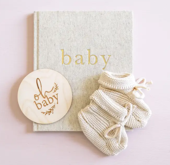 Alimrose - Knit Baby Booties - Natural