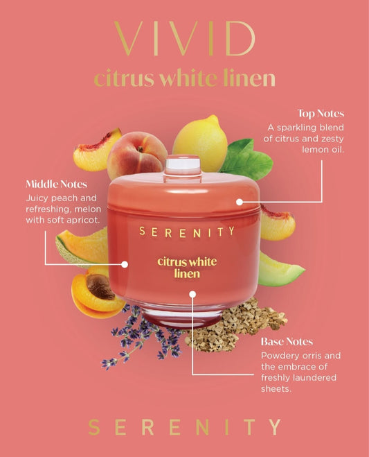 Serenity Vivid Citrus Linen Candle 230g