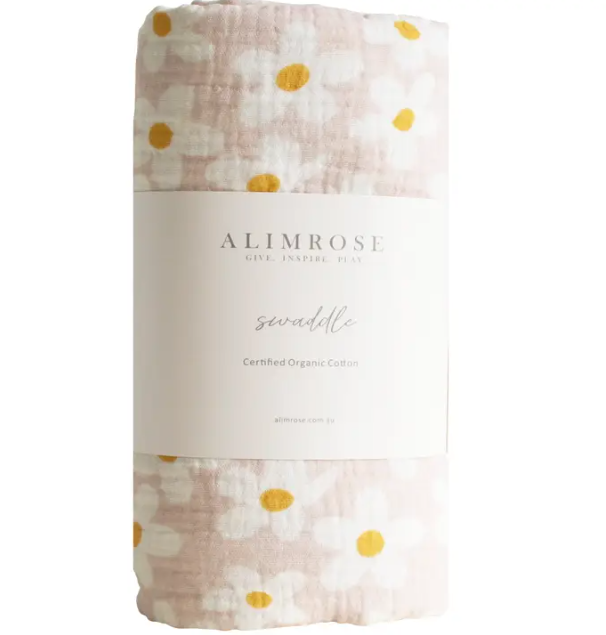 Alimrose - Muslin Swaddle - Daisy Large