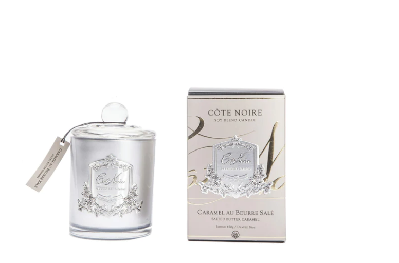Cote Noire Silver Badge Candle - Salted Butter Caramel