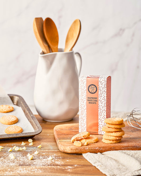 Ogilvie & Co - Raspberry & White Choc Biscuits 75g