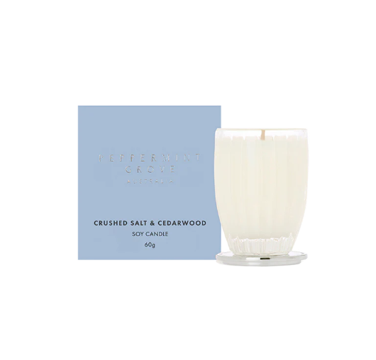 Peppermint Grove Crushed Salt & Cedarwood Soy Candle 60g