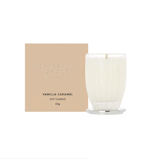 Peppermint Grove Vanilla Caramel Soy Candle 60g