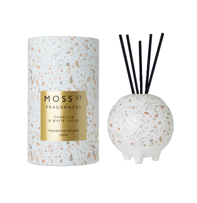 Moss St Ceramic Camellia & White Lotus Diffuser 350ml
