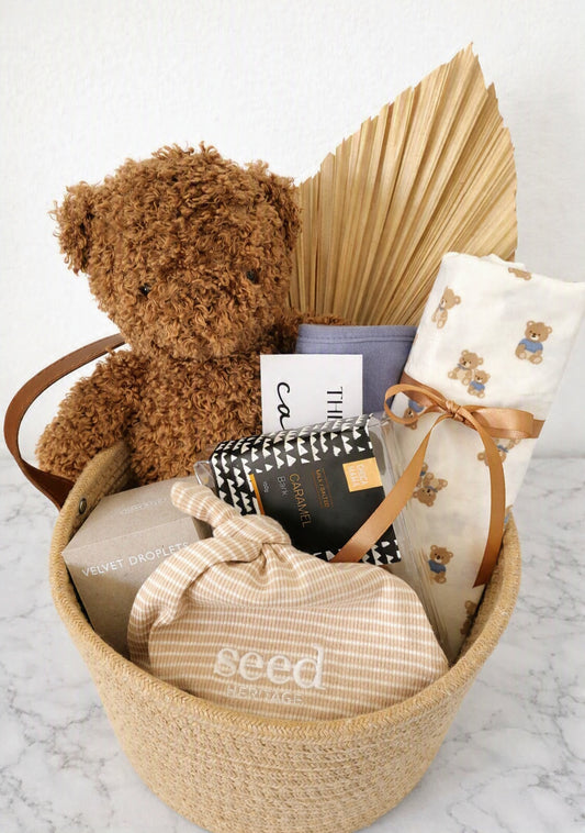 Teddy Brown gift basket