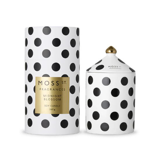 Moss St - Limited Edn - Midnight Blossom Ceramic Candle 360g