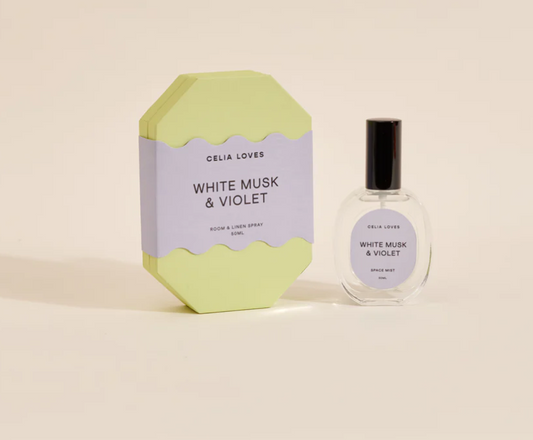 Celia Loves - White Musk & Violet Room Spray 50ml
