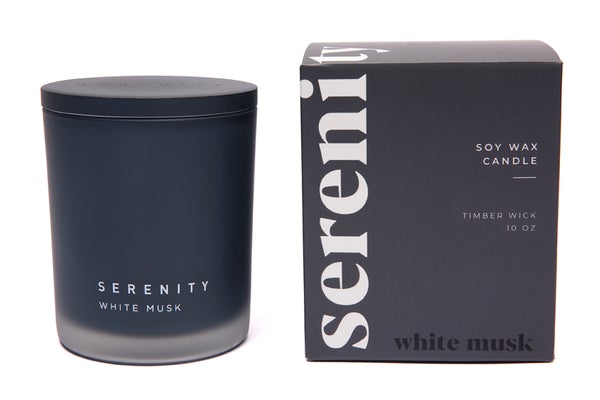 Serenity Home White Musk Candle 10oz