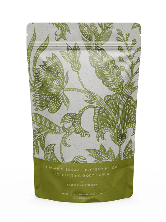 Organic Sugar & Peppermint Oil Body Scrub 200g